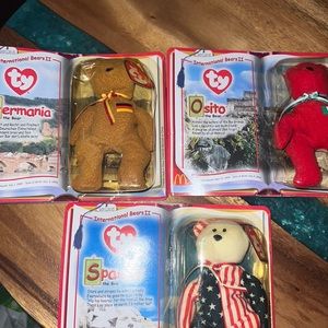 McDonalds TY Teenie Beanie Babies International Bears II